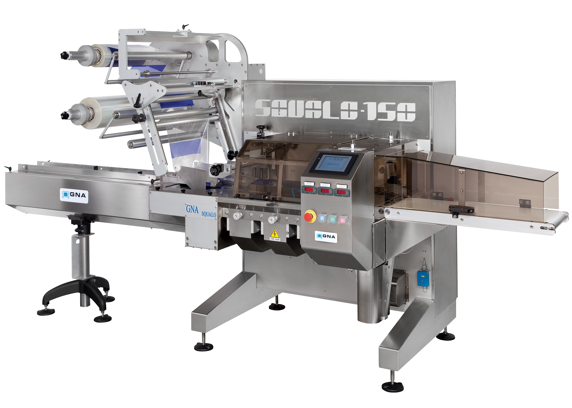 squalo versitile flow packaging machine vegetables and herbs