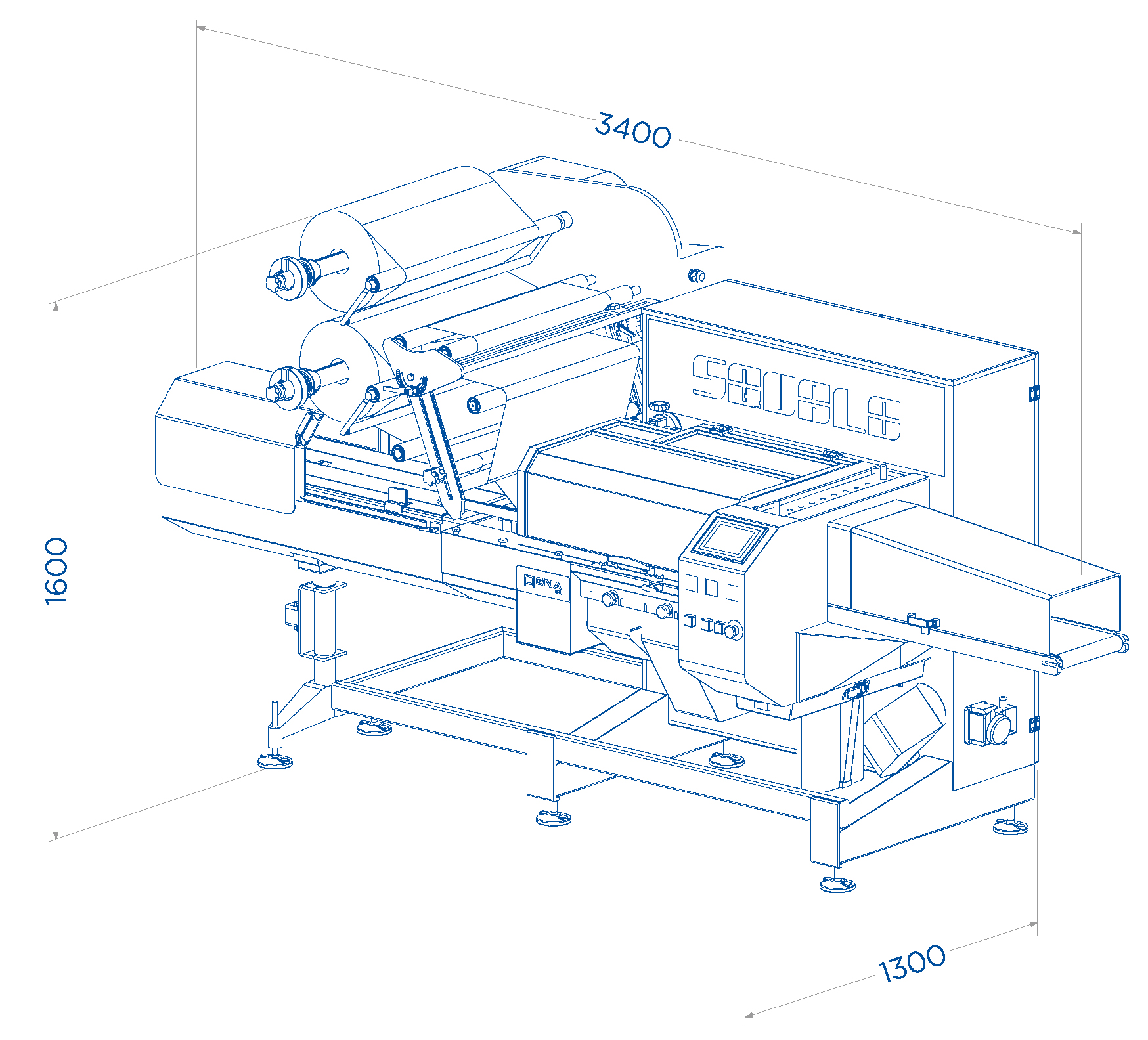 Flowpack machine for high speed packaging of pillow pack