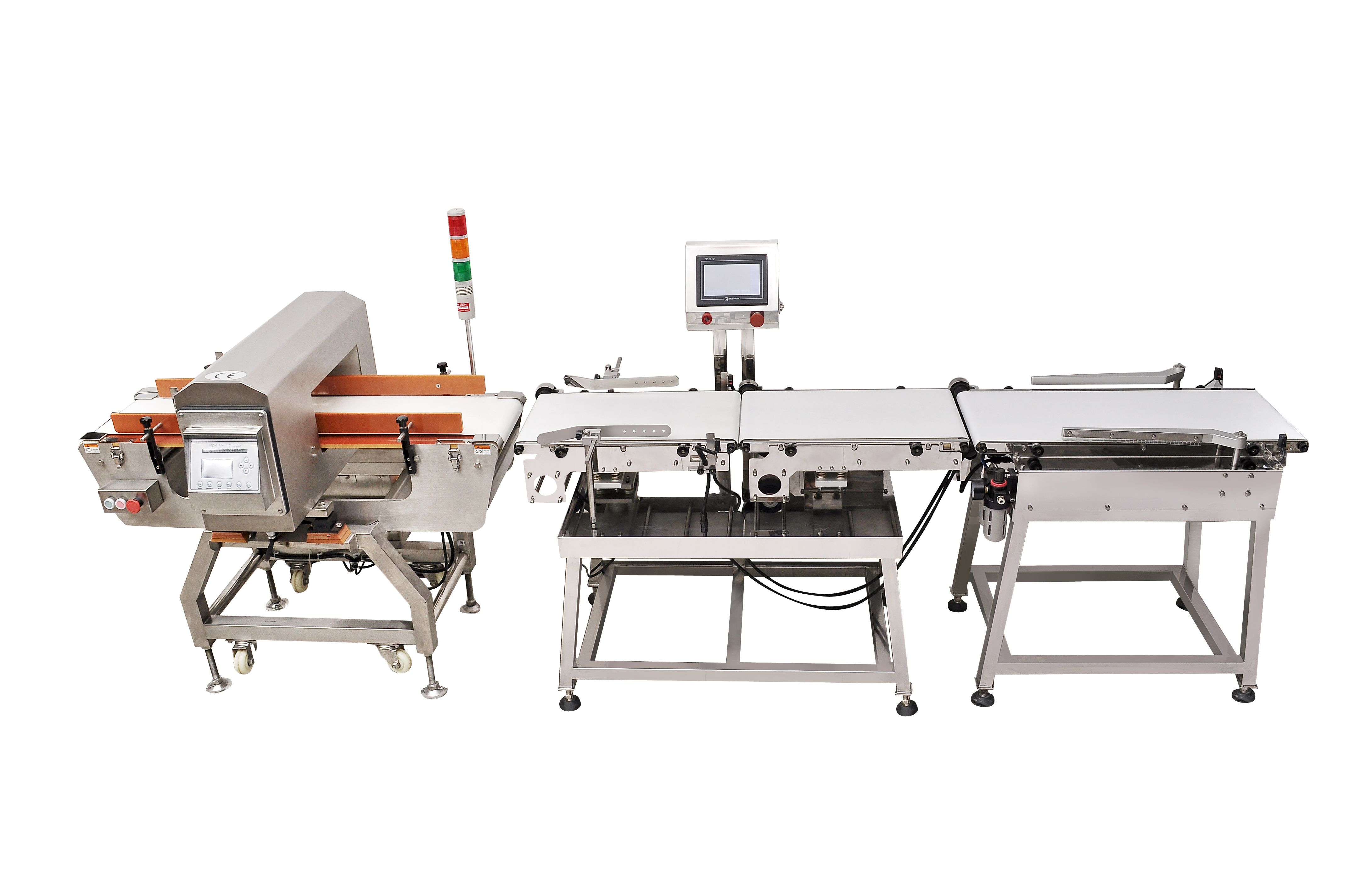 Dynamic checkweigher with metal detector