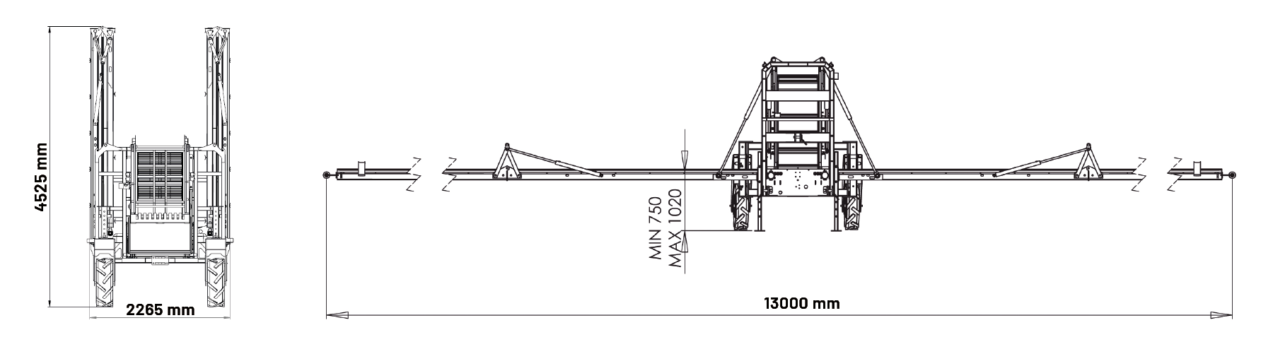 suspended harvesting belt mounted on tow bar